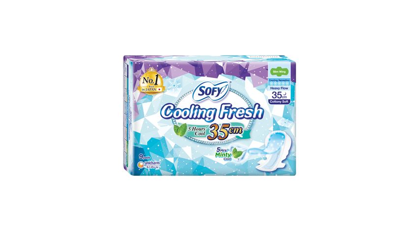 Sofy Cooling Fresh Night Slim Wing 35cm 9pcs
