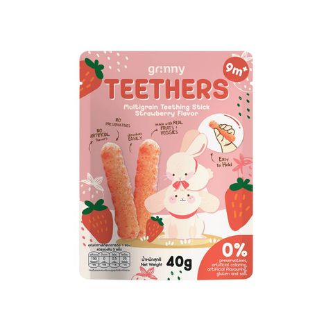 Grinny Teethers Strawberry 40g