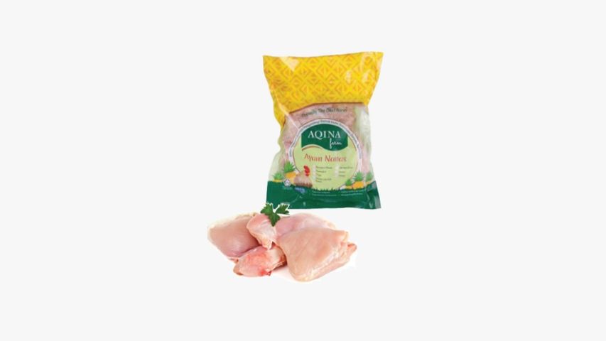 Aqina Farm Pineapple Chicken Skinless Boneless Thigh Frozen Poultry & Meat 6pcs x 80g