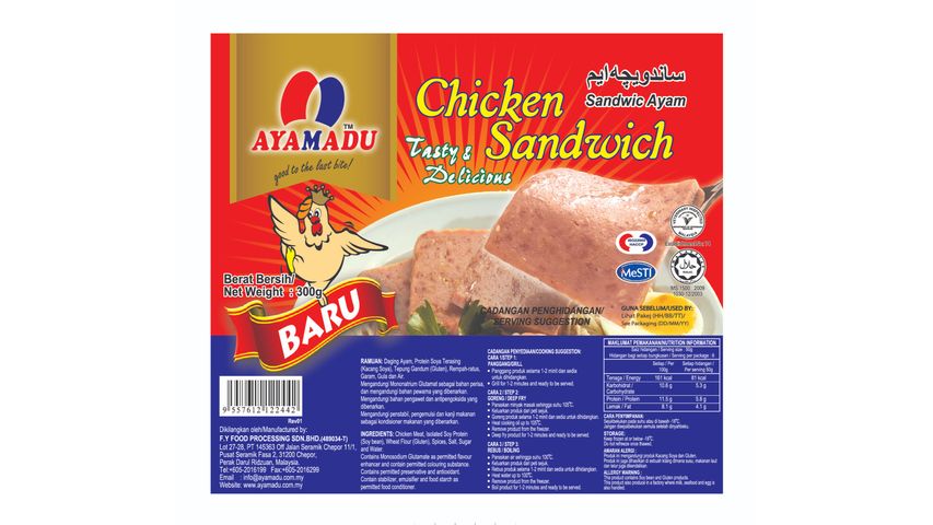Ayamadu Chicken Sandwich (New) 300g