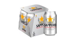 Sapporo Lager Beer Can (Alcohol) 4s x 320ml