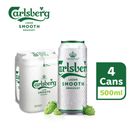 Carlsberg Smooth Draught Beer Can (Alcohol) 4s x 500ml
