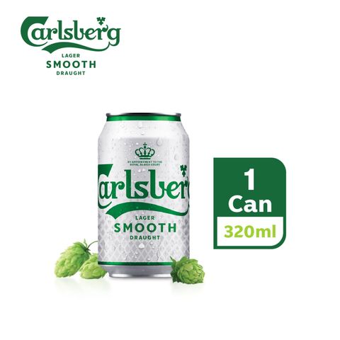 Carlsberg Smooth Draught Beer Can (Alcohol) 320ml