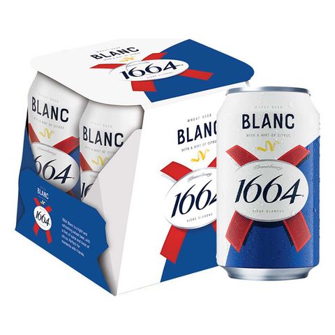Kronenbourg 1664 Blanc Wheat Beer Can (Alcohol) 4s x 320ml