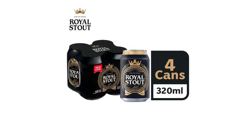 Danish Royal Stout Beer Can (Alcohol) 4s x 320ml