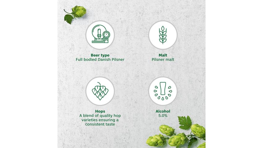 Carlsberg Danish Pilsner Beer Can 4 x 500ml (Non Halal)