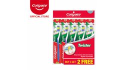 Colgate Twister Toothbrush (Medium) Value Pack 5pcs