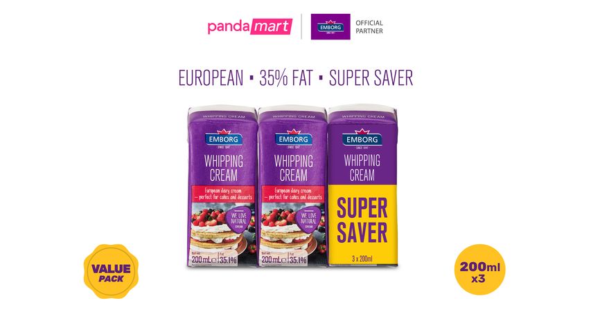 Emborg Whipping Cream Value Pack 3pcs x 200ml