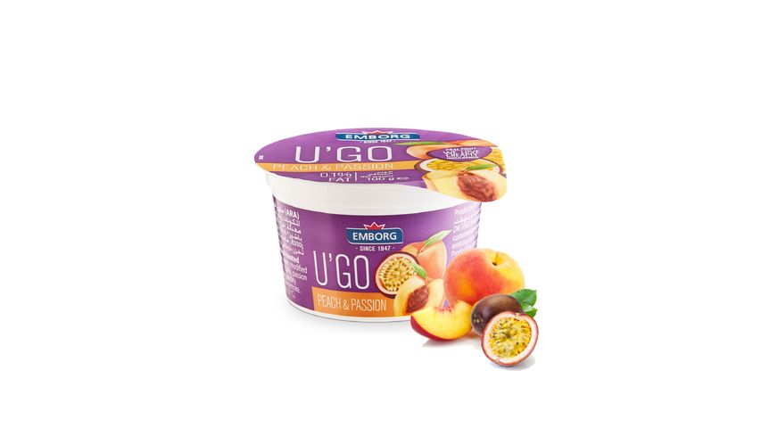 Emborg U'Go Peach & Passion Fruit Yogurt 100g