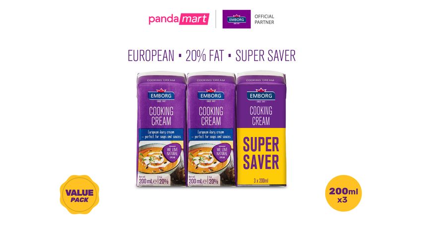 Emborg Cooking Cream Value Pack 3pcs x 200ml