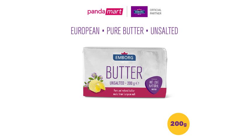 Emborg Butter Unsalted 200g