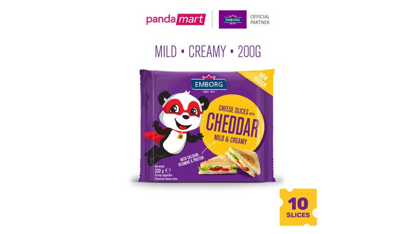 Emborg Cheese Slices with Cheddar 200g