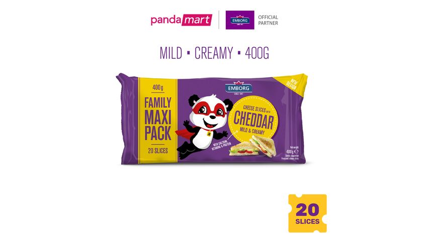 Emborg Cheese Slices with Cheddar 400g