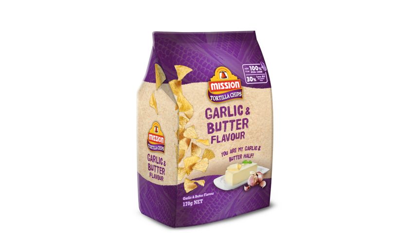 Mission Garlic & Butter Tortilla Chip 170g
