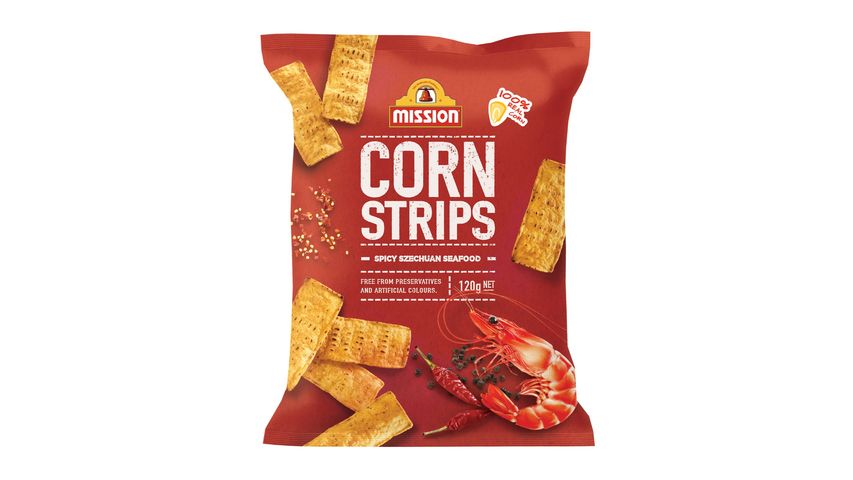 Mission Corn Strips Spicy Szechuan | 120 g