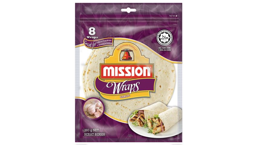 Mission Garlic Tortilla Wrap 360g