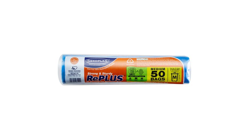 Sekoplas Replus Garbage Bag Roll Medium 50 Pieces