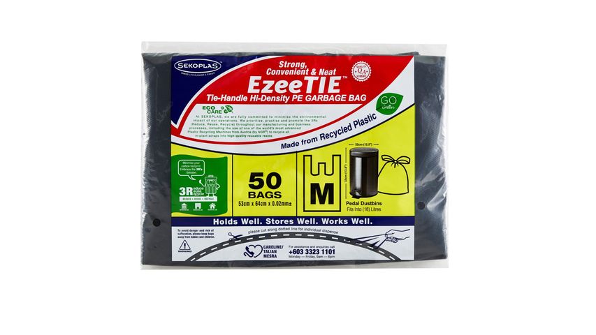 Sekoplas Ezee Tie Garbage Bag Pack 50 Pieces