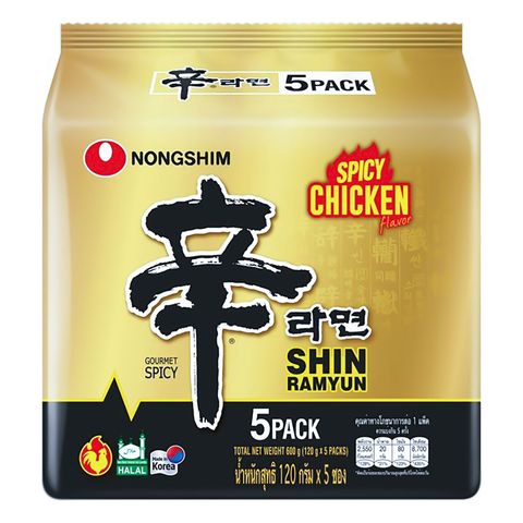 Nongshim Shin Ramyun Spicy Chicken 5 x 120g