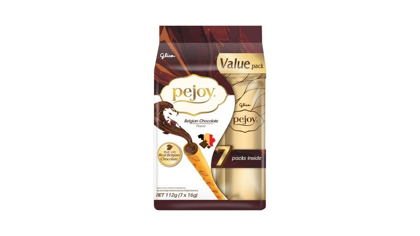 Glico Pejoy Family Pack Chocolate Flavour Biscuit Stick 7 Packs | 126 g