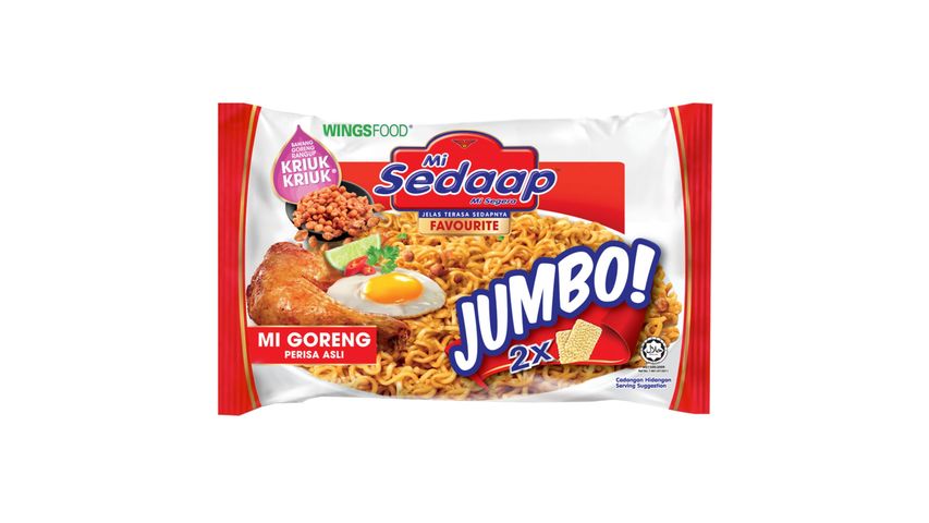 Mi Sedaap Fried Instant Noodles Jumbo | 4 x 139 g