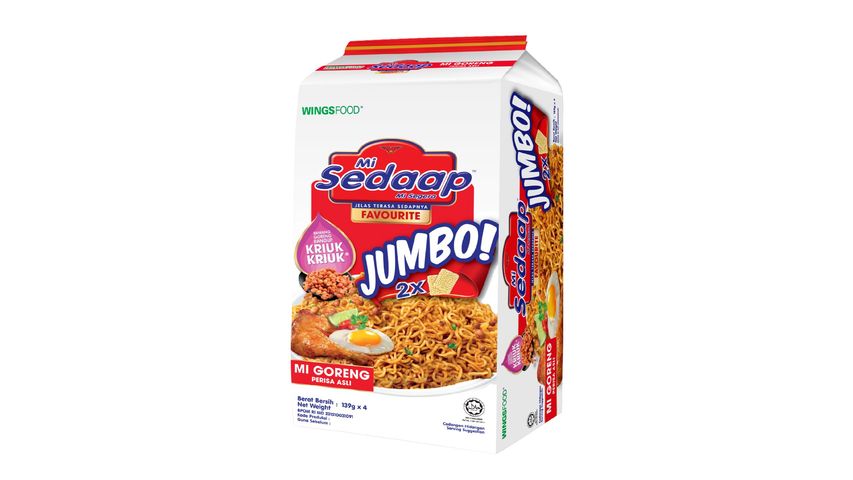 Mi Sedaap Fried Instant Noodles Jumbo | 4 x 139 g