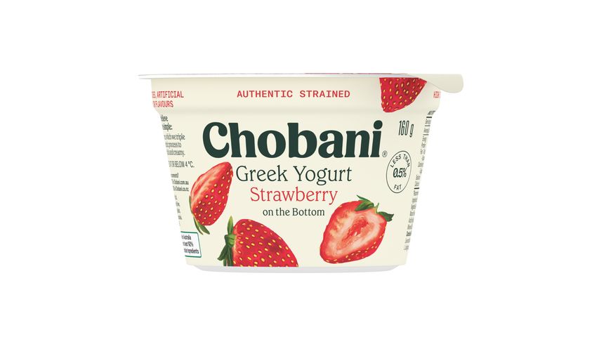 Chobani Greek Yogurt Strawberry Cup 0% Fat 160g