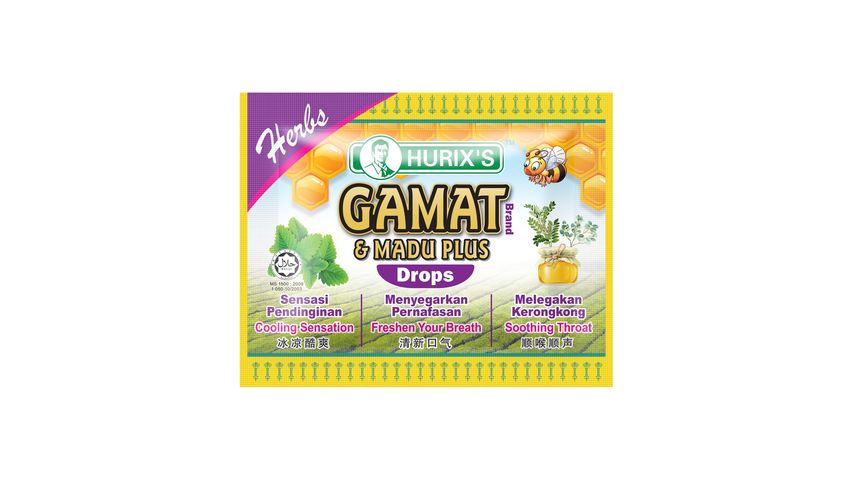 Hurix's Gamat Brand & Madu Plus Drops Herbs 6pcs