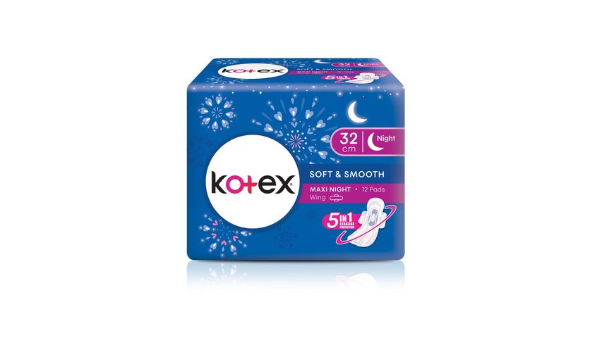 Kotex Soft & Smooth Maxi Night Wing 32cm 12pcs