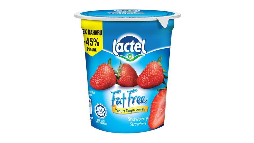 Lactel Fat Free Yogurt Strawberry 130g