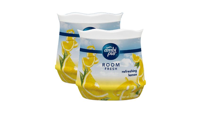 Ambi Pur Fresh Refreshing Lemon Gel Air Freshener 2 x 180g