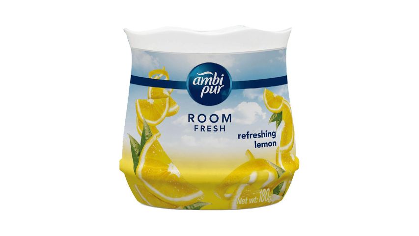 Ambi Pur Room Fresh Refreshing Lemon Gel Air Freshener 180g