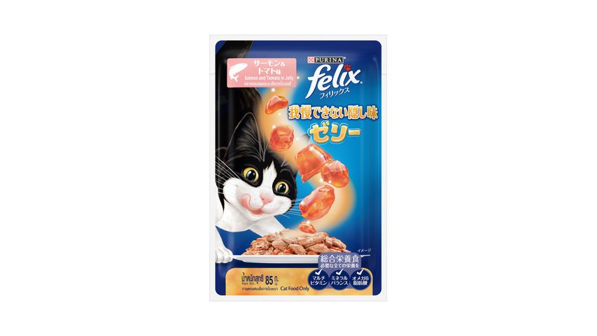 Purina Felix Sensation Adult C/F With Salmon & Tomato in Jelly 85g