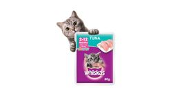 Whiskas Cat Food Wet Junior Tuna 12 x 85g