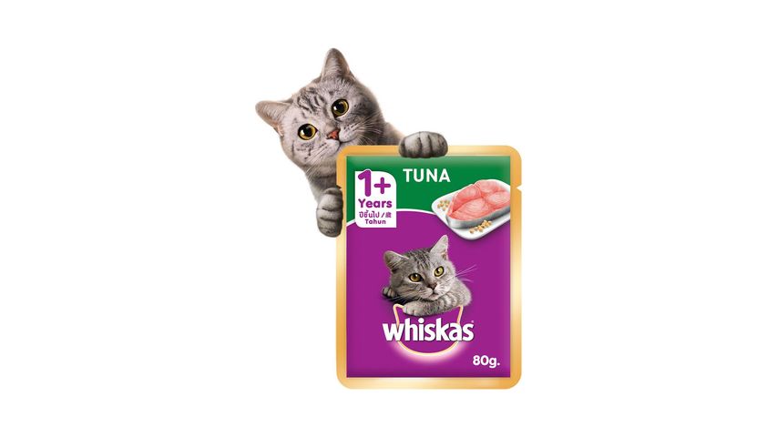 Whiskas Cat Food Wet Adult Tuna 12 x 80g