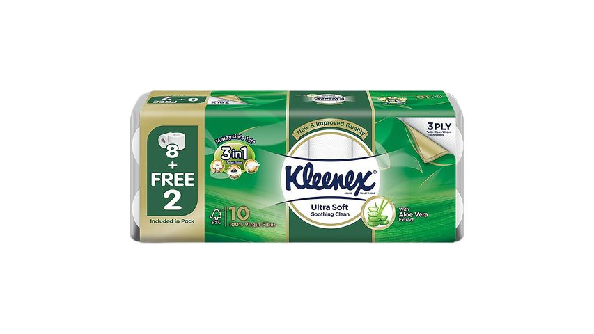 Kleenex Ultra Soft Aloe Rolls 10 Pieces