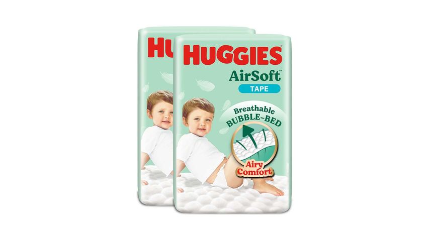 Huggies Airsoft Diaper Super Jumbo Pack L 2 x 44 Pieces