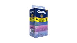 Kleenex Facial Tissue Box (3 Ply) Comfort Care Design 90 x 5 Boxes