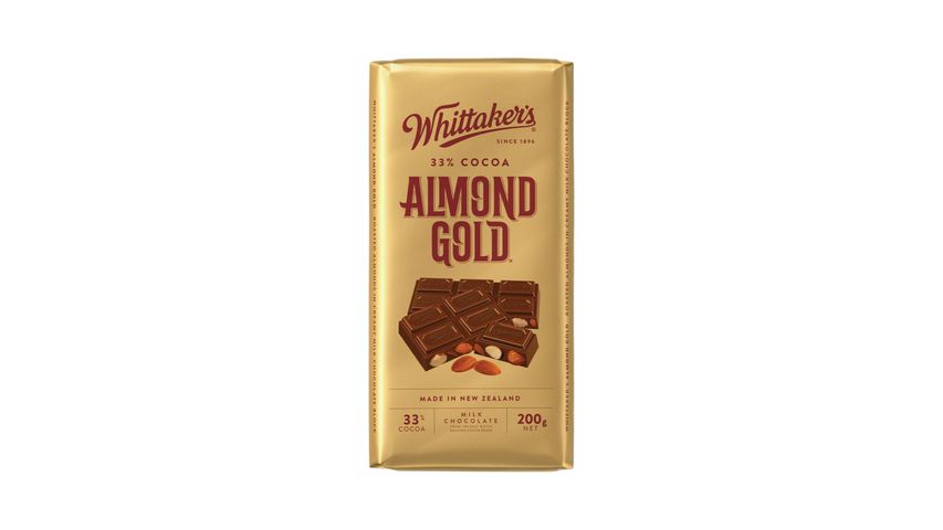 Whittaker's Block Almond Chocolate Gold 200g
