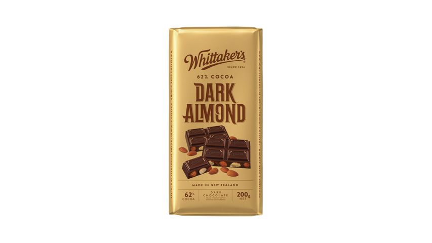 Whittaker's Block Dark Almond Chocolate 200g