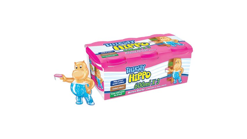 Thirsty Hippo Dehumidifier Moisture Absorber 3 x 600ml