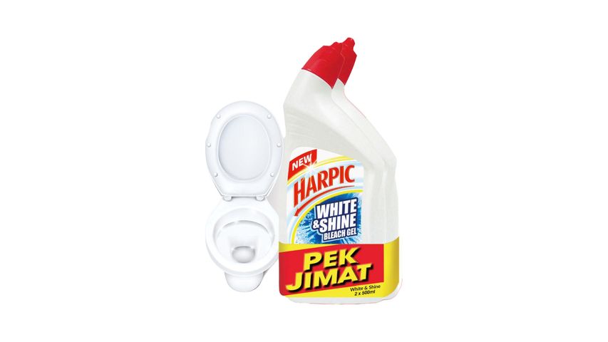 Harpic White & Shine Bleach Gel Value Pack 2 x 500ml