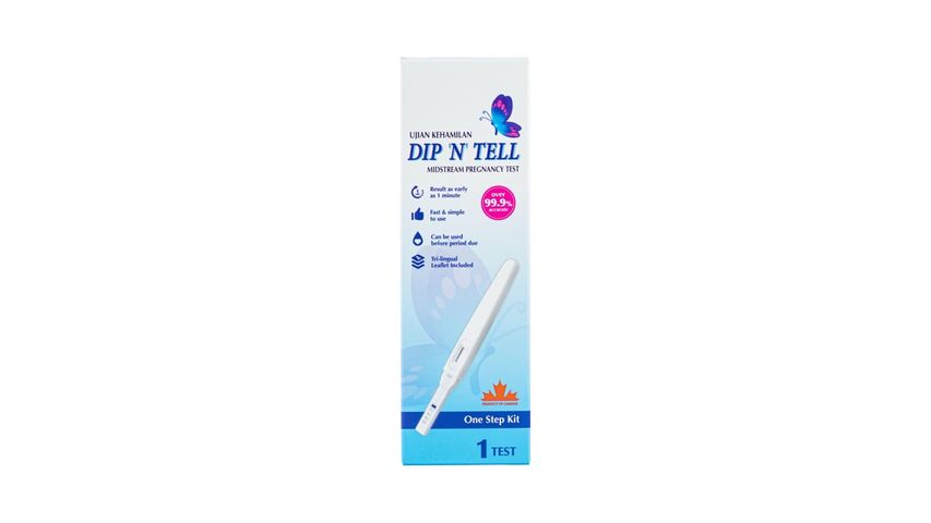 Dip 'N' Tell Midstream Pregnancy Test Kit 1 Piece
