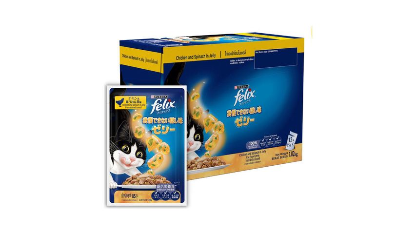 Felix Sensations Chicken & Spinach Pouch 85g