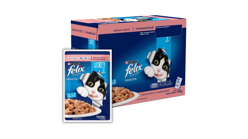 FELIX ADULT Salmon Pouch | 85g x 12