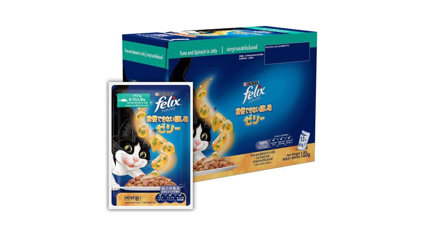 Felix Sensations Tuna & Spinach Pouch 85g