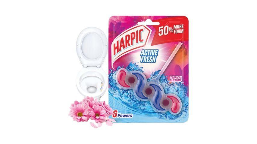 Harpic Toilette Block Power Tropical Blossom 6 x 35g