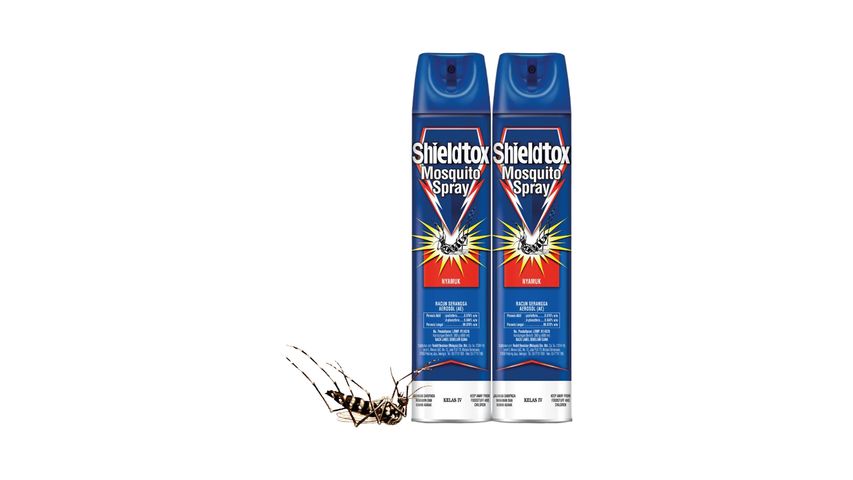 Shieldtox Mosquito Spray Aerosol (Value Pack) 2 x 550ml