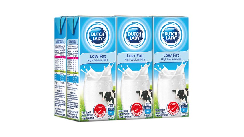 Dutch Lady UHT Low Fat Milk | 6 x 200 ml