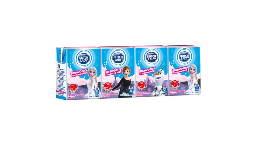 Dutch Lady UHT Milky Frozen Strawberry | 4 x 125 ml
